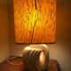 Brutalist lamp in carved stone by Albert Tormos.