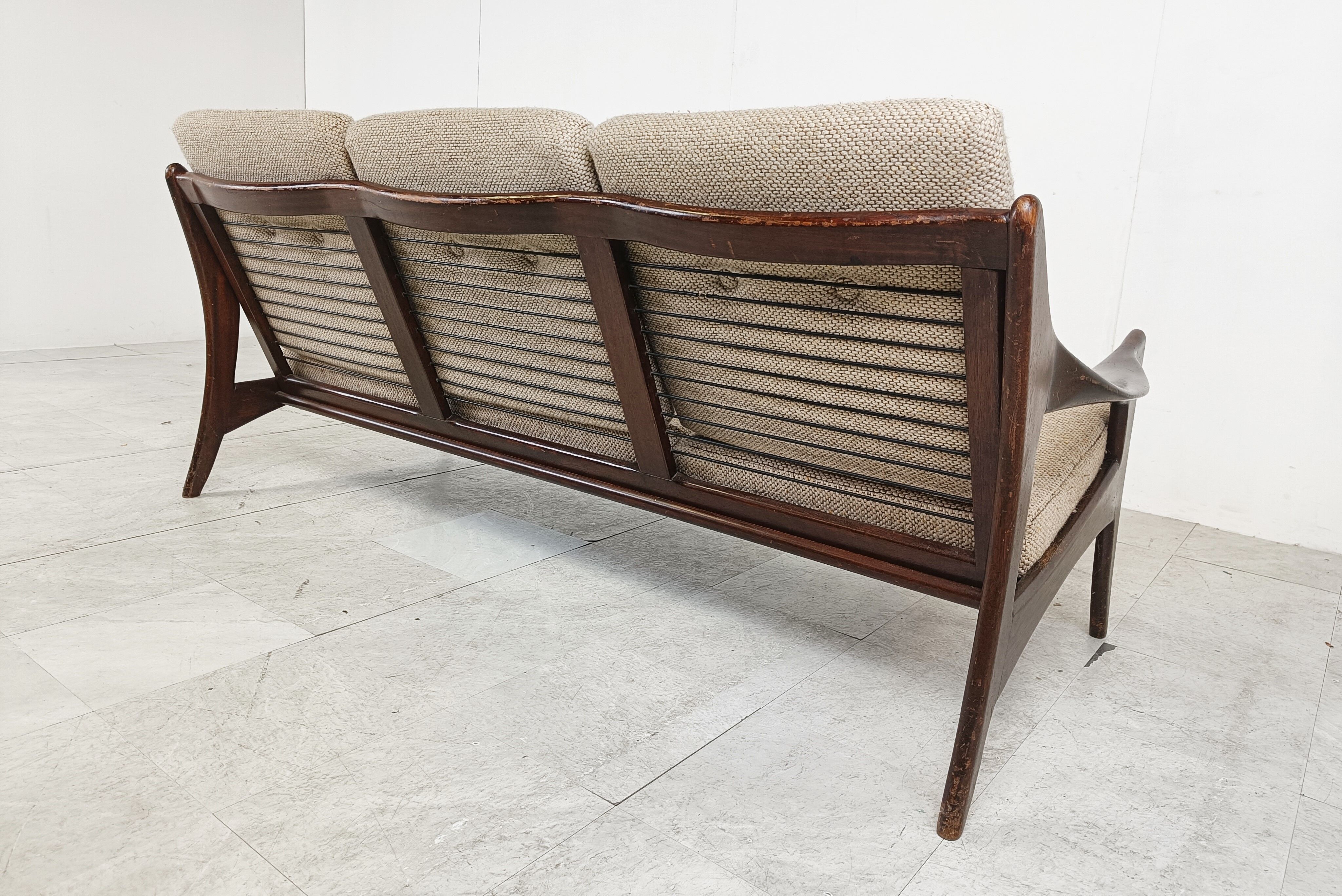 Vintage three seater sofa by de Ster Gelderland 1960s