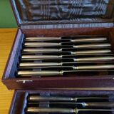 Box 24 silver metal knives, Ravinet Denfert