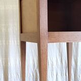 Solid wood bedside table - mid-20th century