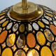 Large vintage Limburg stained-glass style pendant light from the 1970s