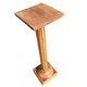 Fluted wooden column pedestal