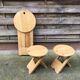 Stool folding design Suzy Adrian Reed edition artifact France vintage 80