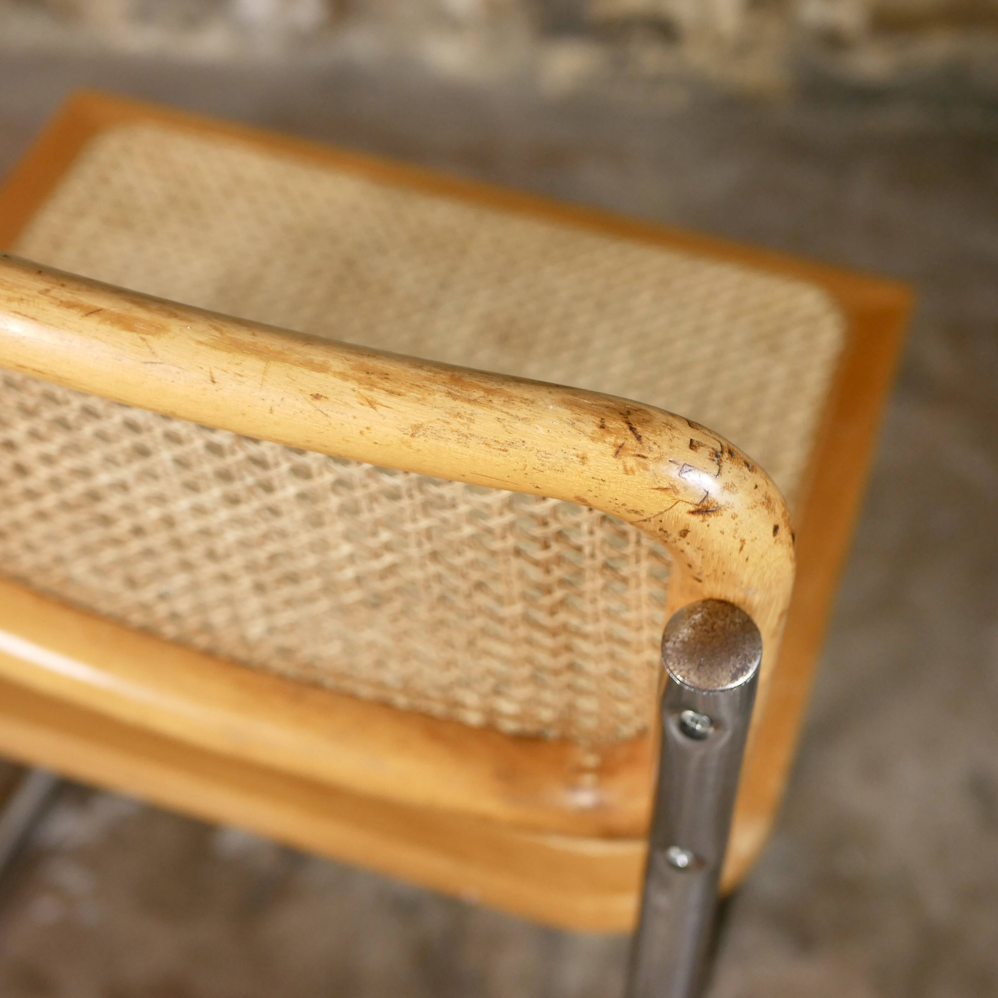 Pair of Cesca B32 wooden chairs, made in Italy, 1970s