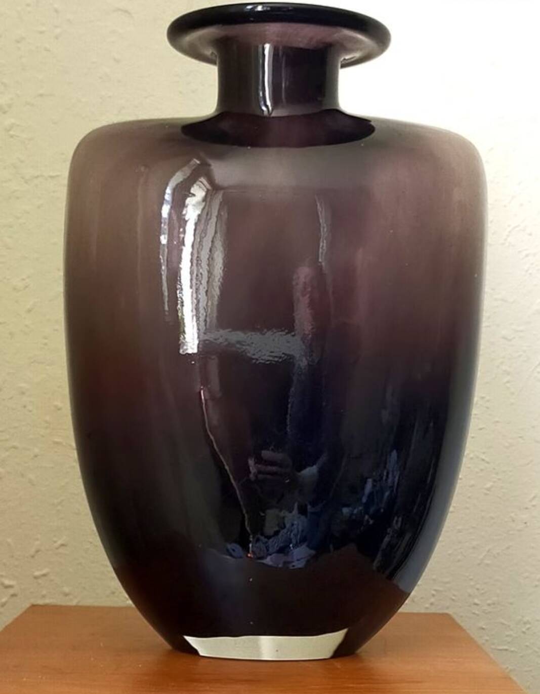 Vintage Amethyst Shoulder Vase design Kjell Engman for Kosta Boda