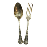 Christofle spoons and forks from the Chrysanthème model.