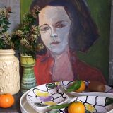 Three vintage free-form ceramic ravine dishes from the 1950s