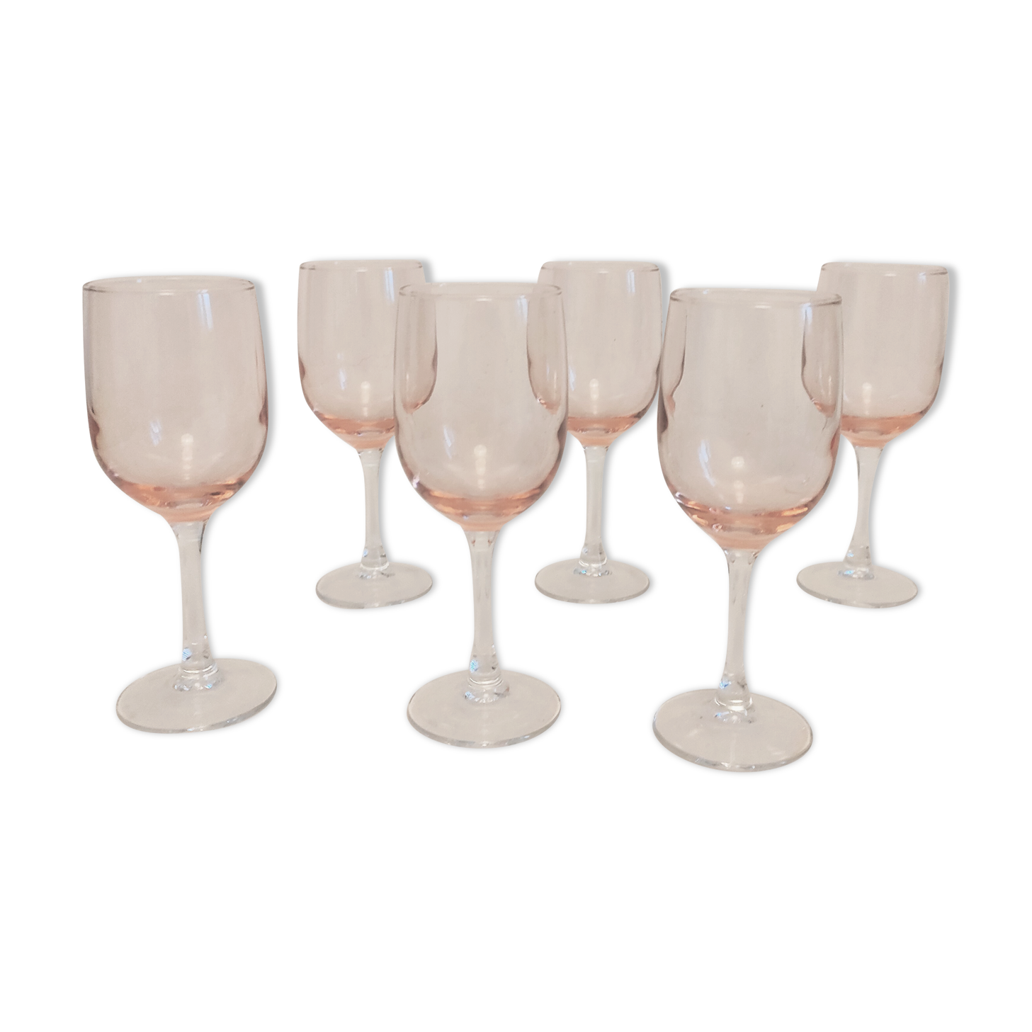 6 glasses on foot luminarc