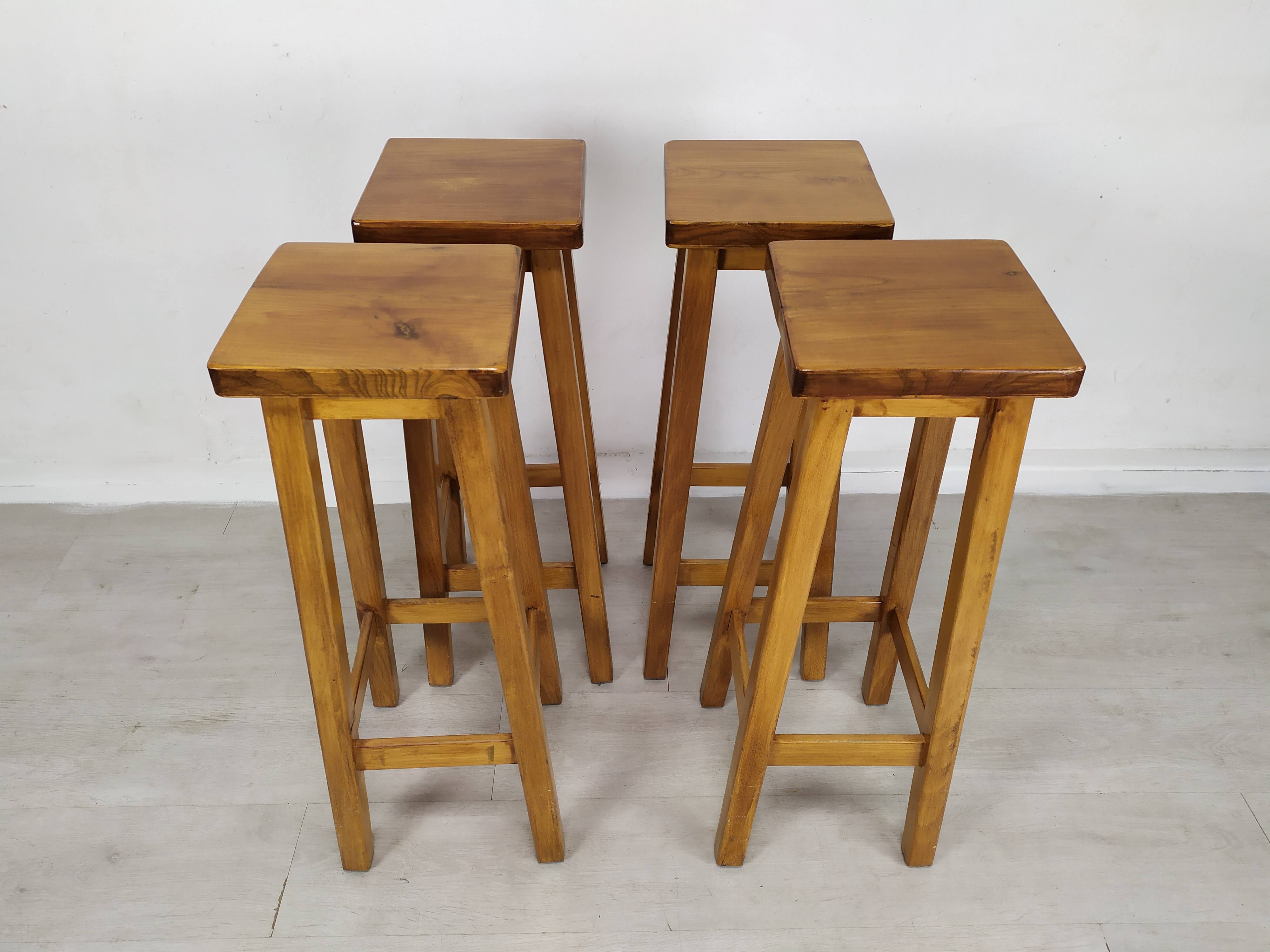 4 tabourets de bar vintage