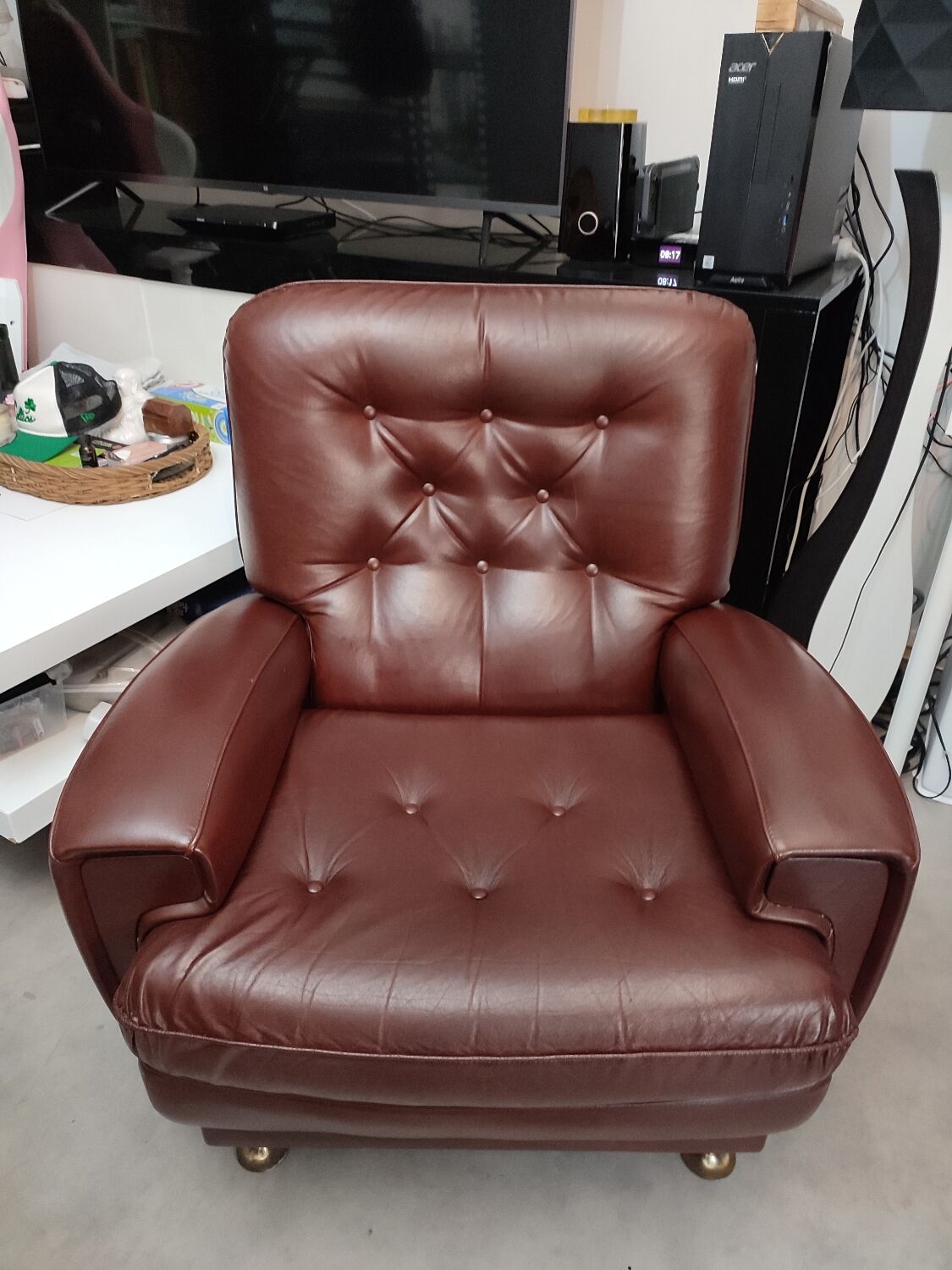 Vintage leather armchair