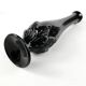 Vase Art Déco, verre hyalite noir, Ząbkowice, Pologne, années 1970
