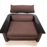 Fauteuil lounge Tecno avec structure en laque piano, 1970