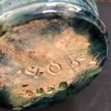Vase with asymmetrical handles in Flemish stoneware, handcrafted