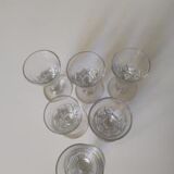 6 verres de bistrot anciens