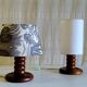 Pair of solid wood table lamp bases - mid 20th century.