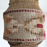 Hanging in macramé and vintage wool, 70s