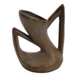 Vintage zoomorphic ceramic vase Vallauris 1970s