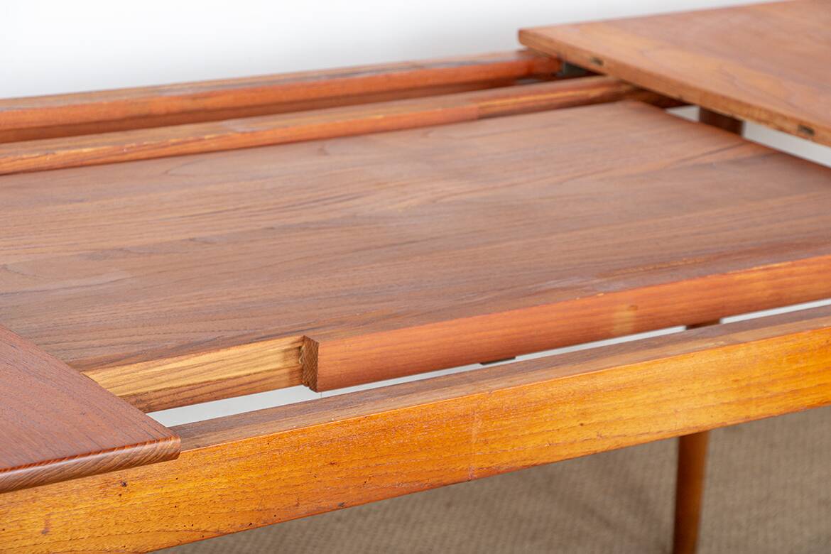 Large table, 290 cm, in teak by Peter Hvidt and Orla Molggard-Nielsen 1955