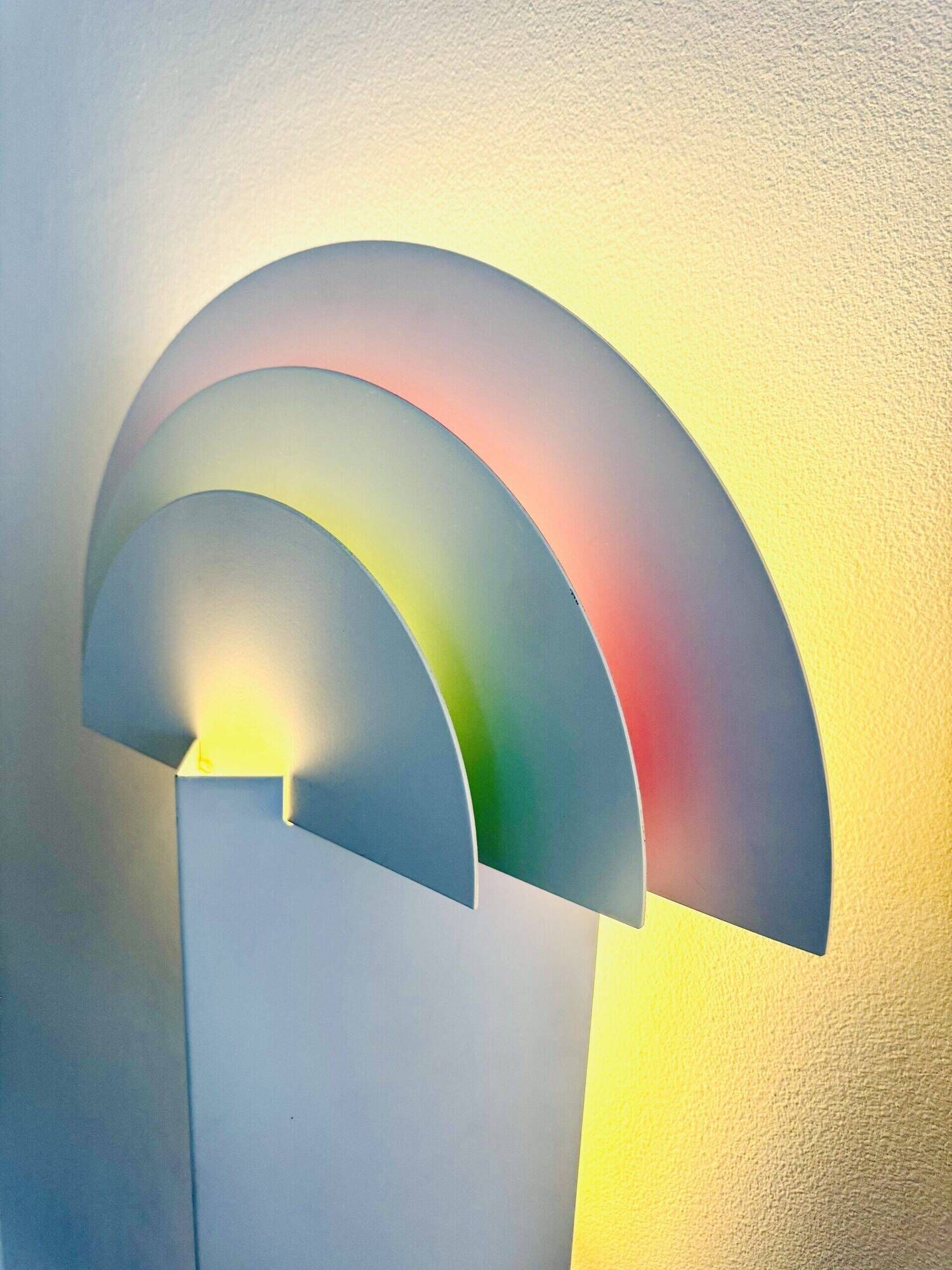 Large Geometric Model 6688 'No Neon' Wall Lamps By Olle Andersson For Boréns, Sweden 1980S