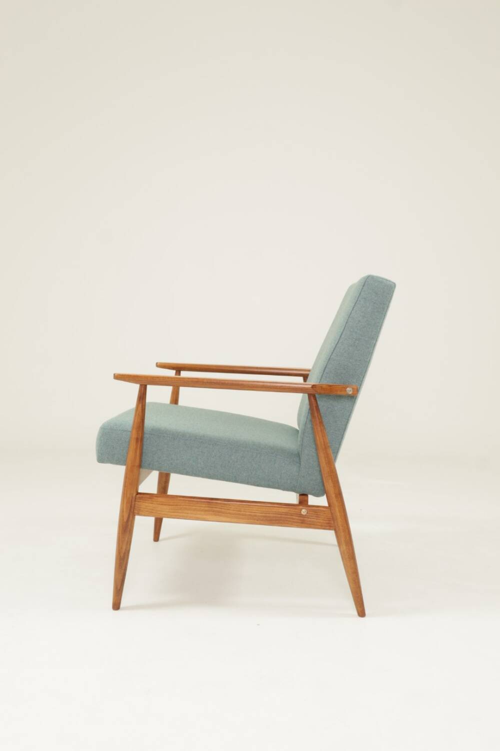 Vintage eucalyptus green armchair, modern design
