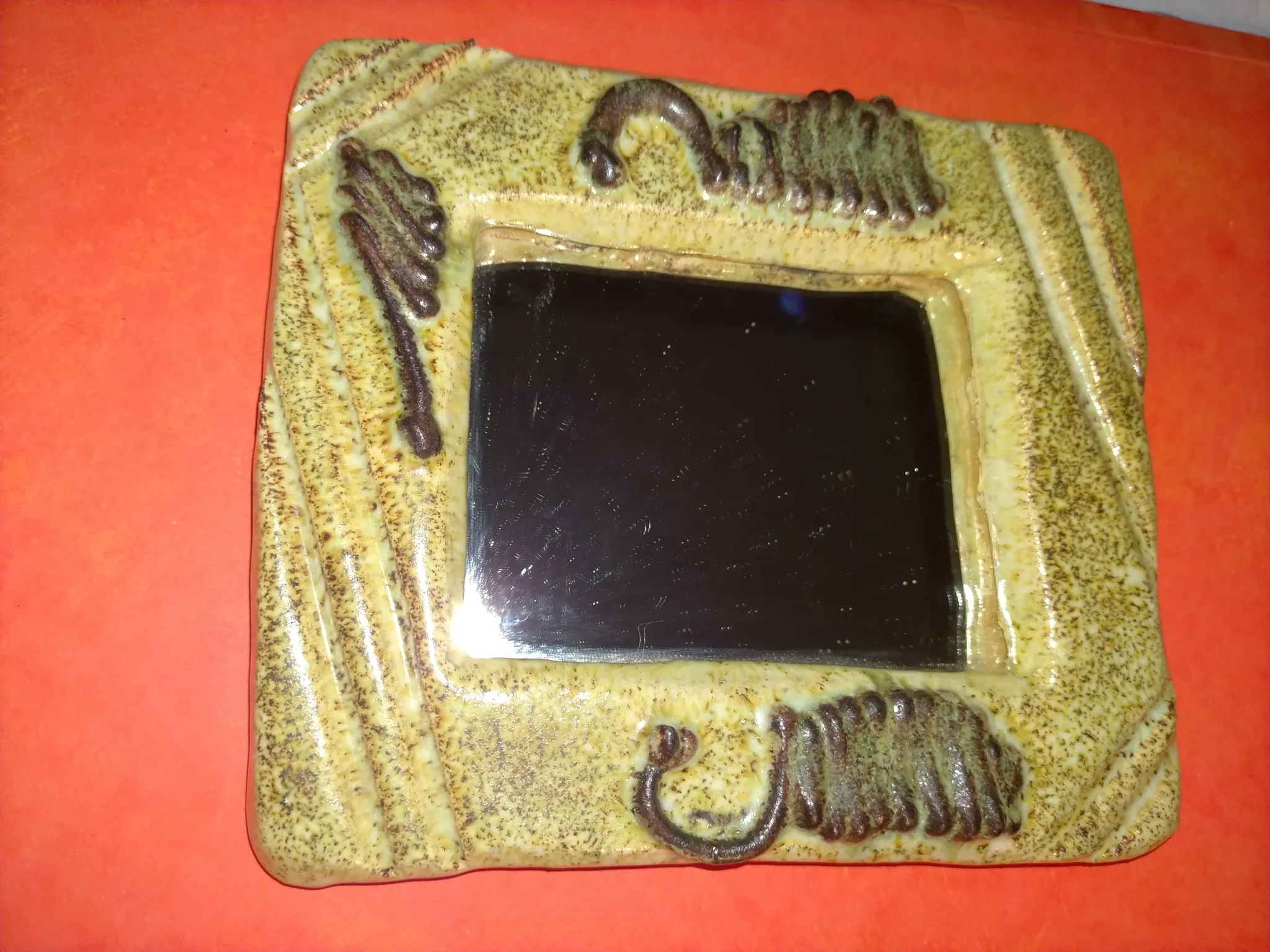 ceramic chamotte mirror 1950/1960