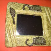 ceramic chamotte mirror 1950/1960