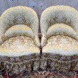 Paire de fauteuils crapaud