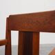 Amsterdamse school oak and velvet side chair, The Netherlands 1920s