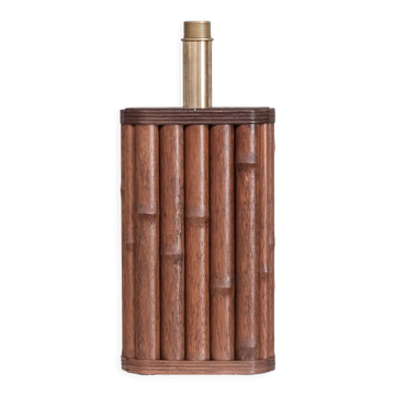 Lampe de table mid-century en bambou et laiton