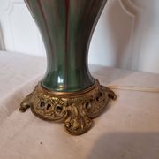 Antique 19th Century Chinese "Oxblood" Lamp Mounted on Bronze - Style