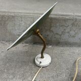 Vintage enamelled sheet metal swan neck wall light