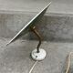 Vintage enamelled sheet metal swan neck wall light
