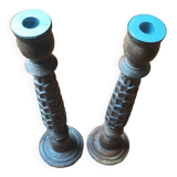 Pair of India candlesticks