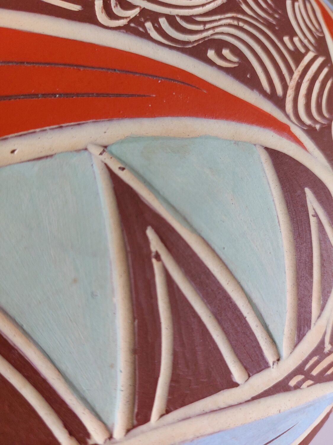 50s pottery vase numbered