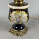 Limoges table lamp France porcelain brass glass vintage 20th century