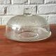 Cloche à fromage et son plateau, plat en verre transparent avec cloche,1960