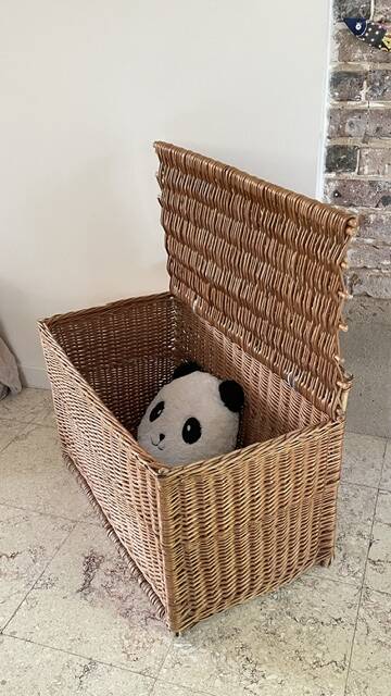 Vintage Rattan Chest Basket