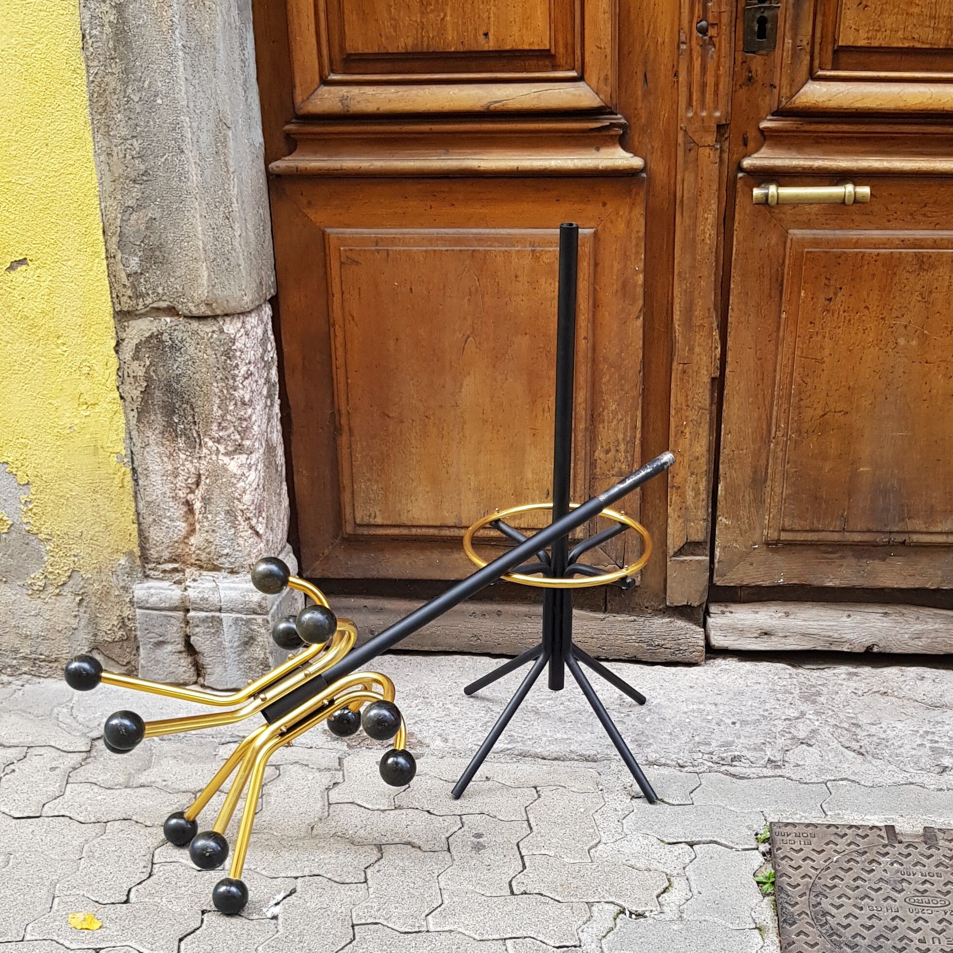 Metal coat rack, 50s