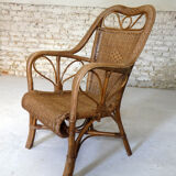 Vintage rattan armchair