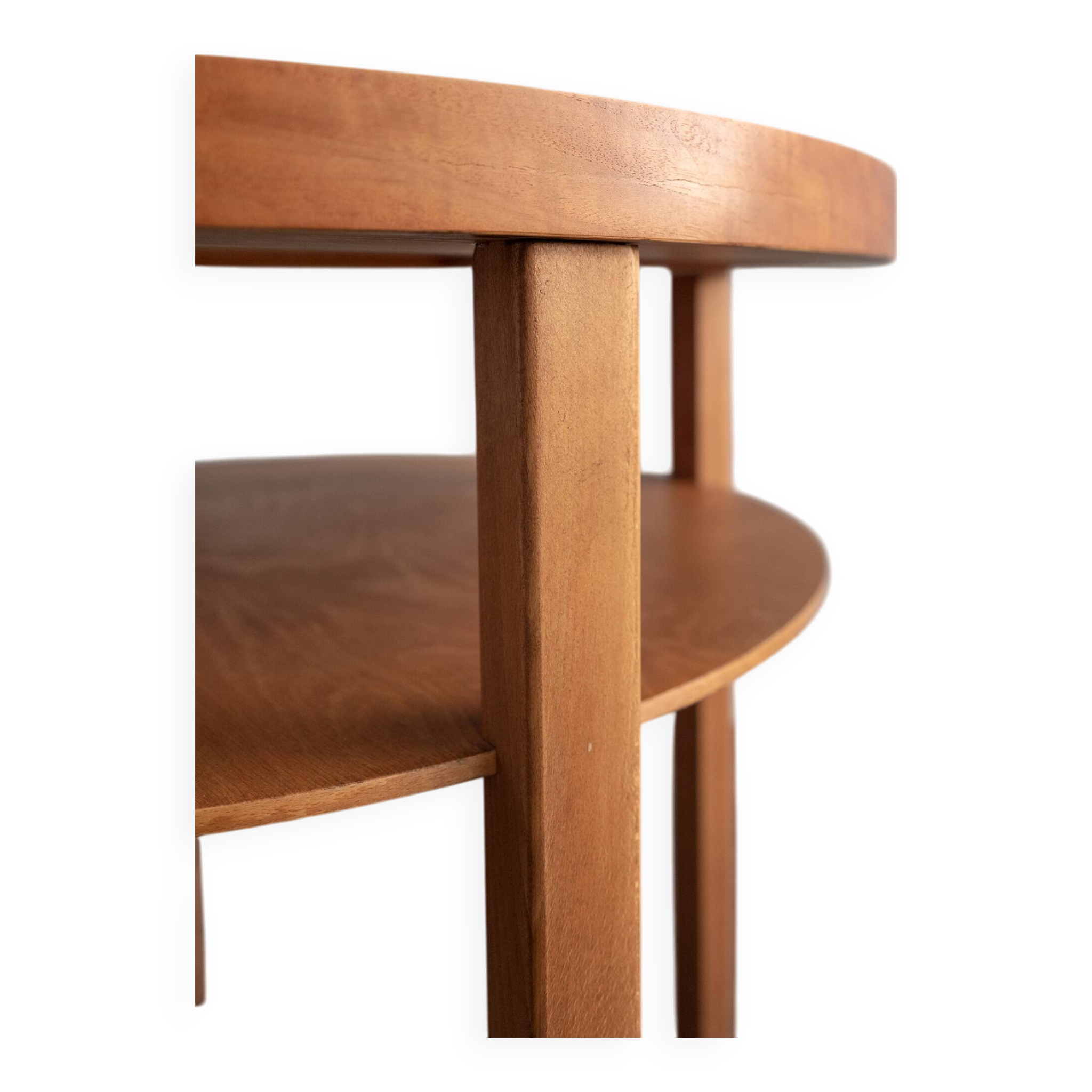 Table d'appoint tchécoslovaque en bois, années 80