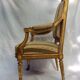 Queen's chair in gilded wood Louis XVI style