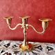 Candle holder chandelier gold 3 lights mayell ep on zinc england