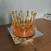 Applique murale Solken Leuchten, verre de Murano ambre, années 1970