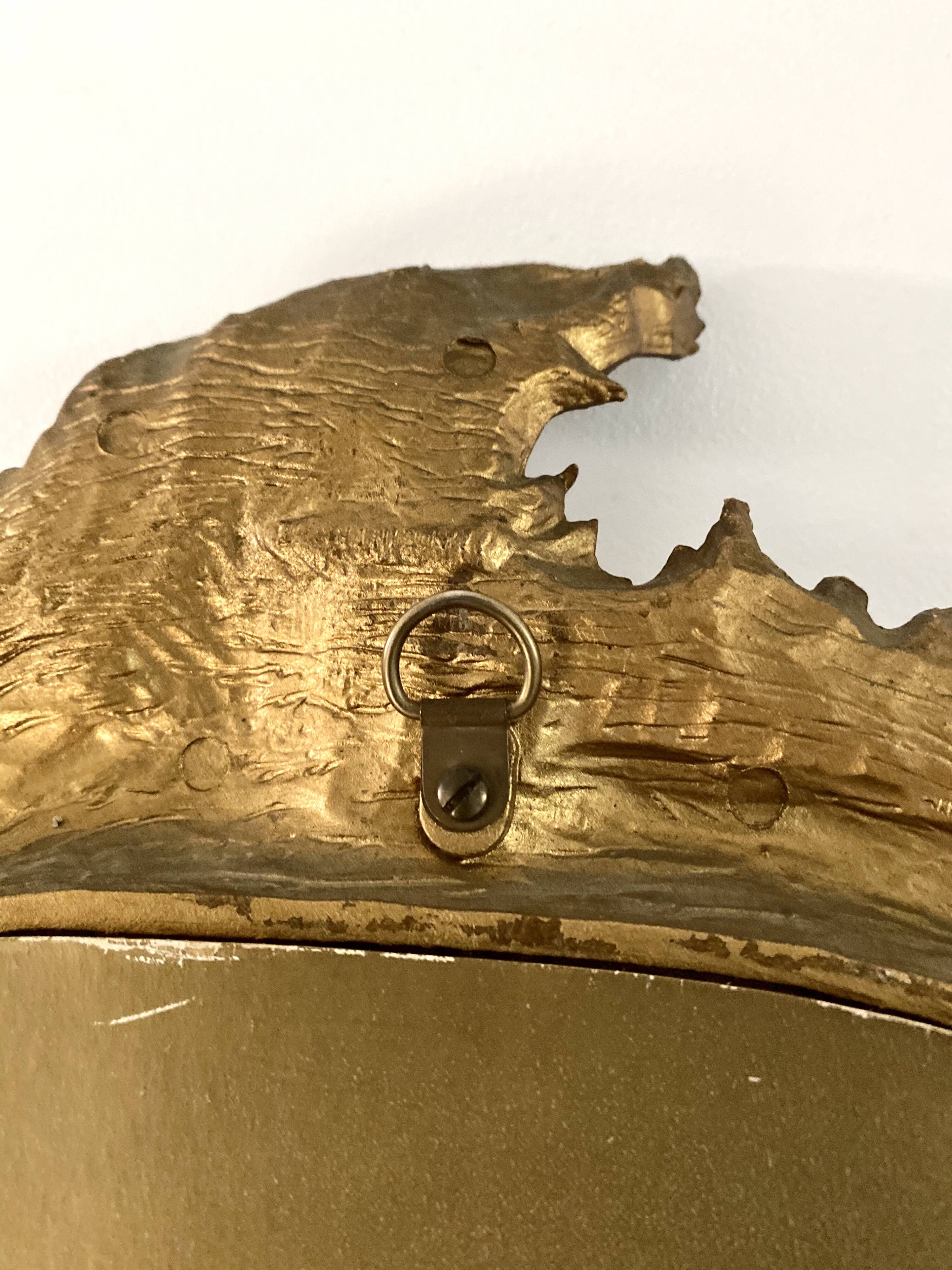 Ancien miroir doré 62x38 cm