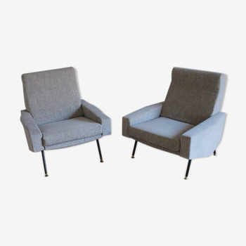 Pair of armchairs Troika by Paul Geoffroy and published by Airborne 50