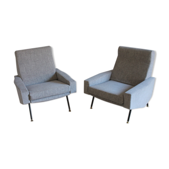 Pair of armchairs Troika by Paul Geoffroy and published by Airborne 50