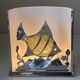 Fish lamp signed vintage design 50s