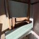 Table Formica vert d eau avec ses 2 rallonges