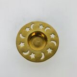 Vintage gold brass candle holder