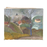 Abstract landscape painting